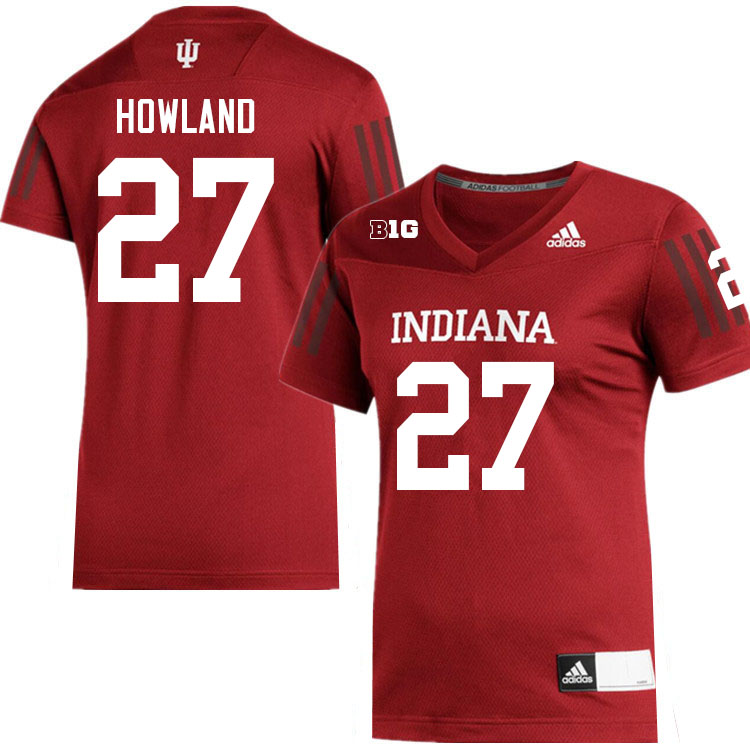 Men #27 Trent Howland Indiana Hoosiers College Football Jerseys Sale-Crimson